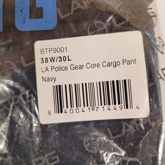 Mens Navy Cargo Pants LA Police Gear Core 38W 30L LAPG BTP9001 New in Package - Picture 2 of 5
